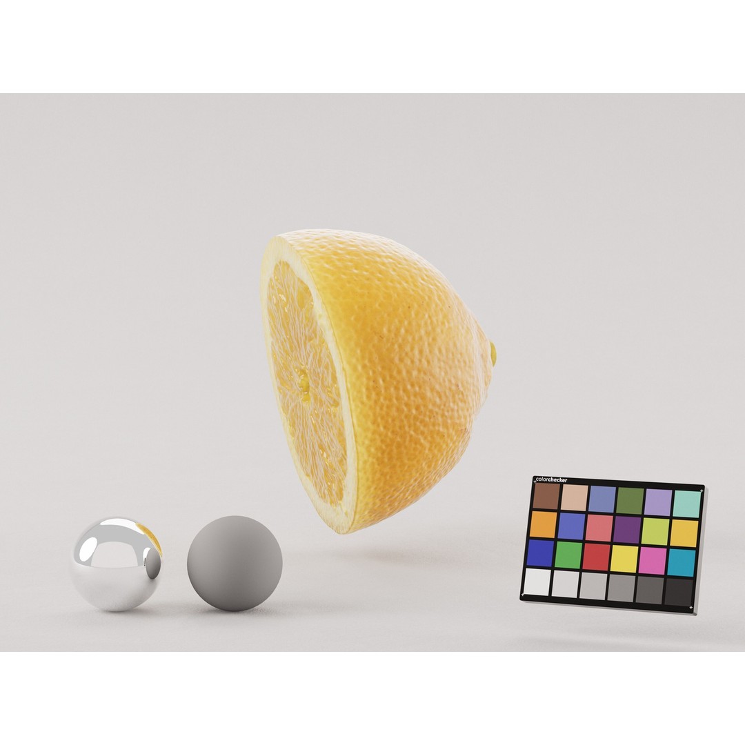 Half Lemon 3D Model – Realistic PBR Asset, FBX, OBJ, C4D - View 6