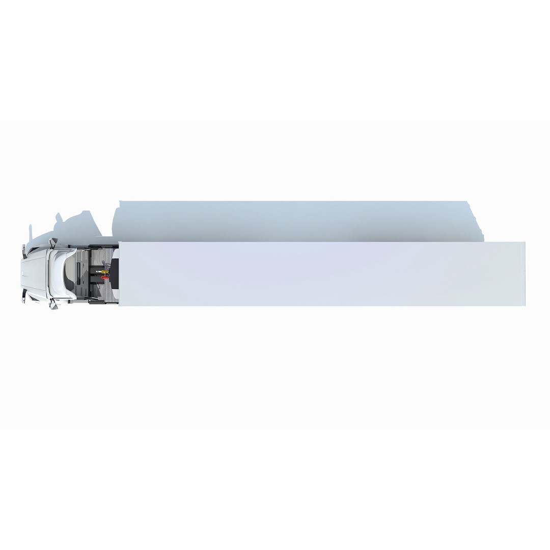 Semi Truck 3D Model – High Detail Refrigerated Trailer, FBX & OBJ - View 13