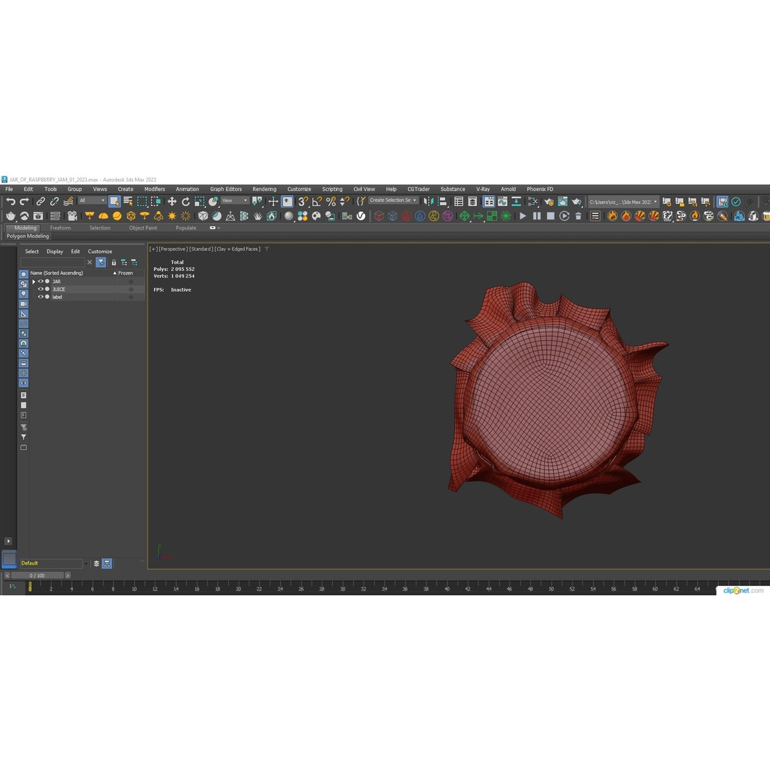 Jar of Raspberry Jam 3D Model – High Poly PBR Asset, FBX, OBJ