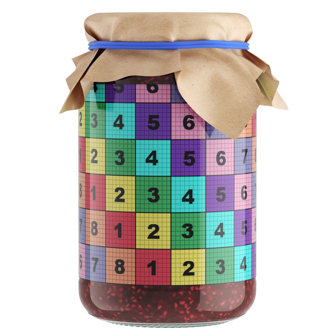 Jar of Raspberry Jam 3D Model – High Poly PBR Asset, FBX, OBJ - View 4