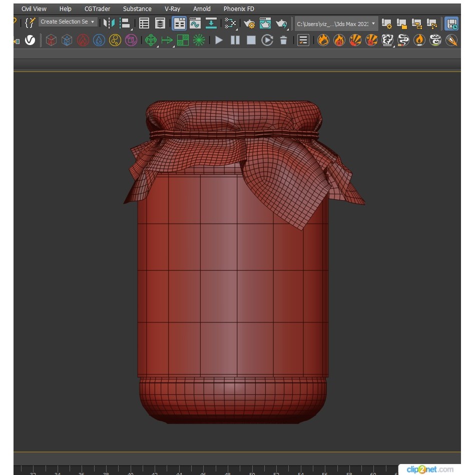 Jar of Raspberry Jam 3D Model – High Poly PBR Asset, FBX, OBJ - View 7