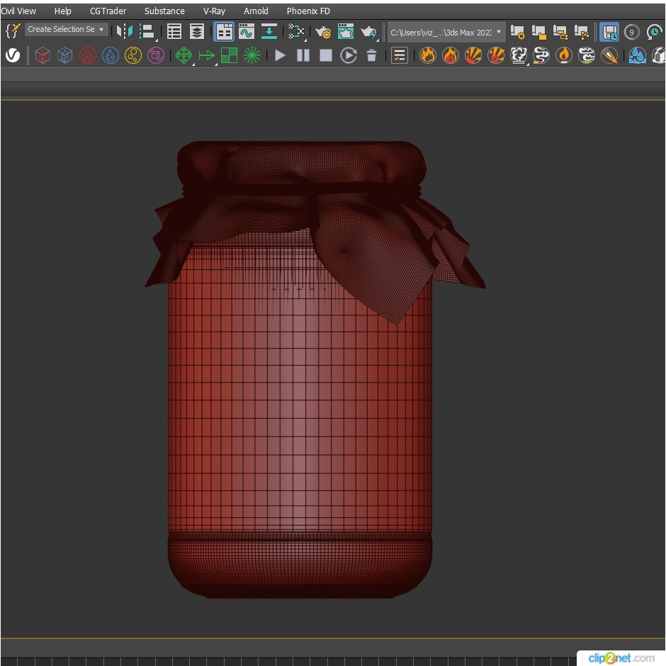 Jar of Raspberry Jam 3D Model – High Poly PBR Asset, FBX, OBJ - View 8
