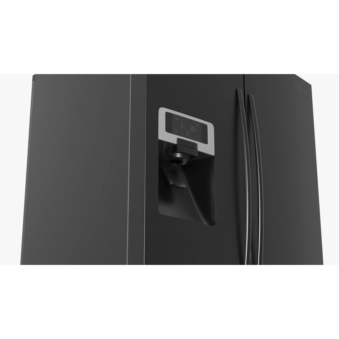 Samsung Family Refrigerator 3D Model – Black French Door Appliance with Water Filter - View 10