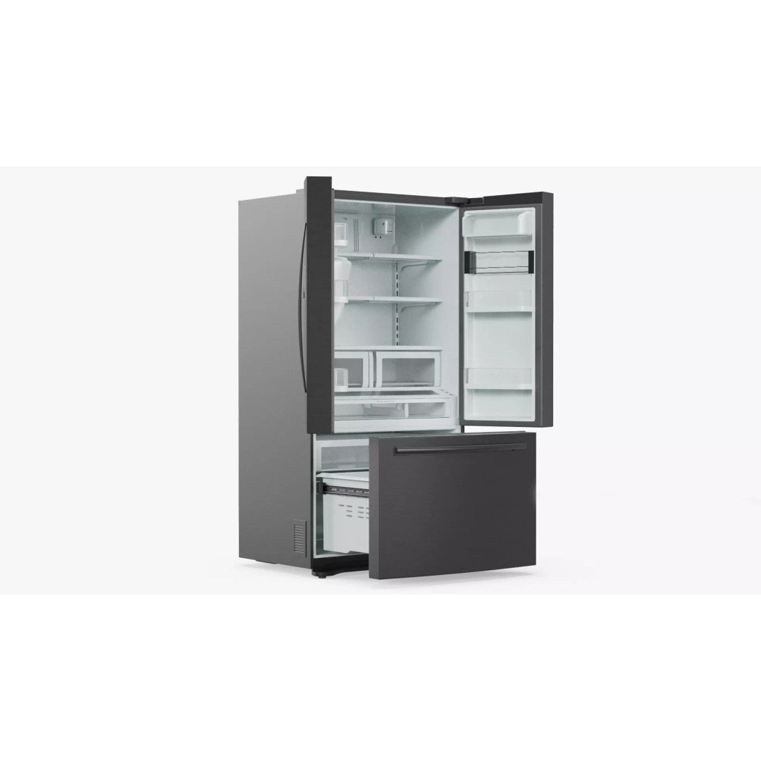 Samsung Family Refrigerator 3D Model – Black French Door Appliance with Water Filter - View 2