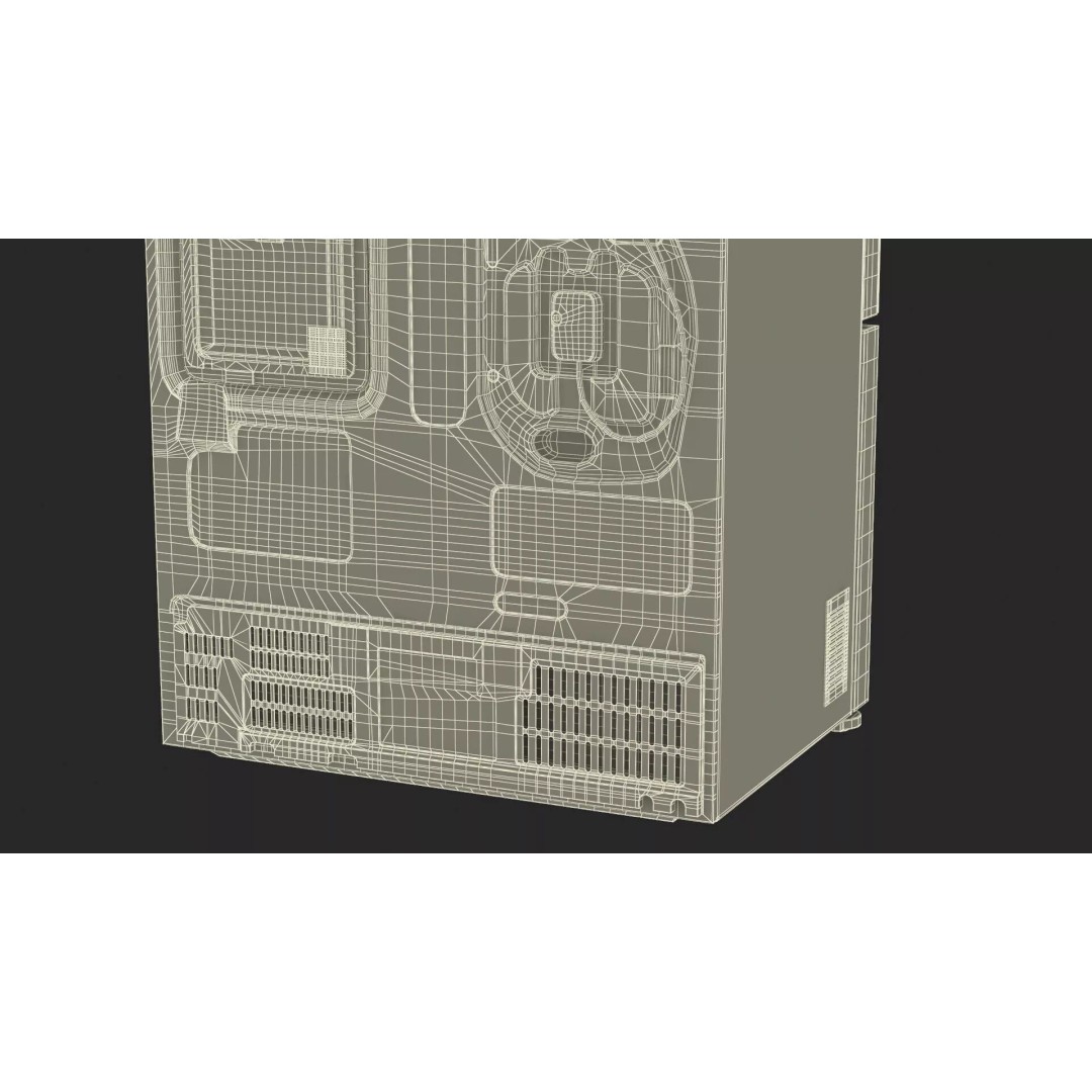Samsung Family Refrigerator 3D Model – Black French Door Appliance with Water Filter - View 22