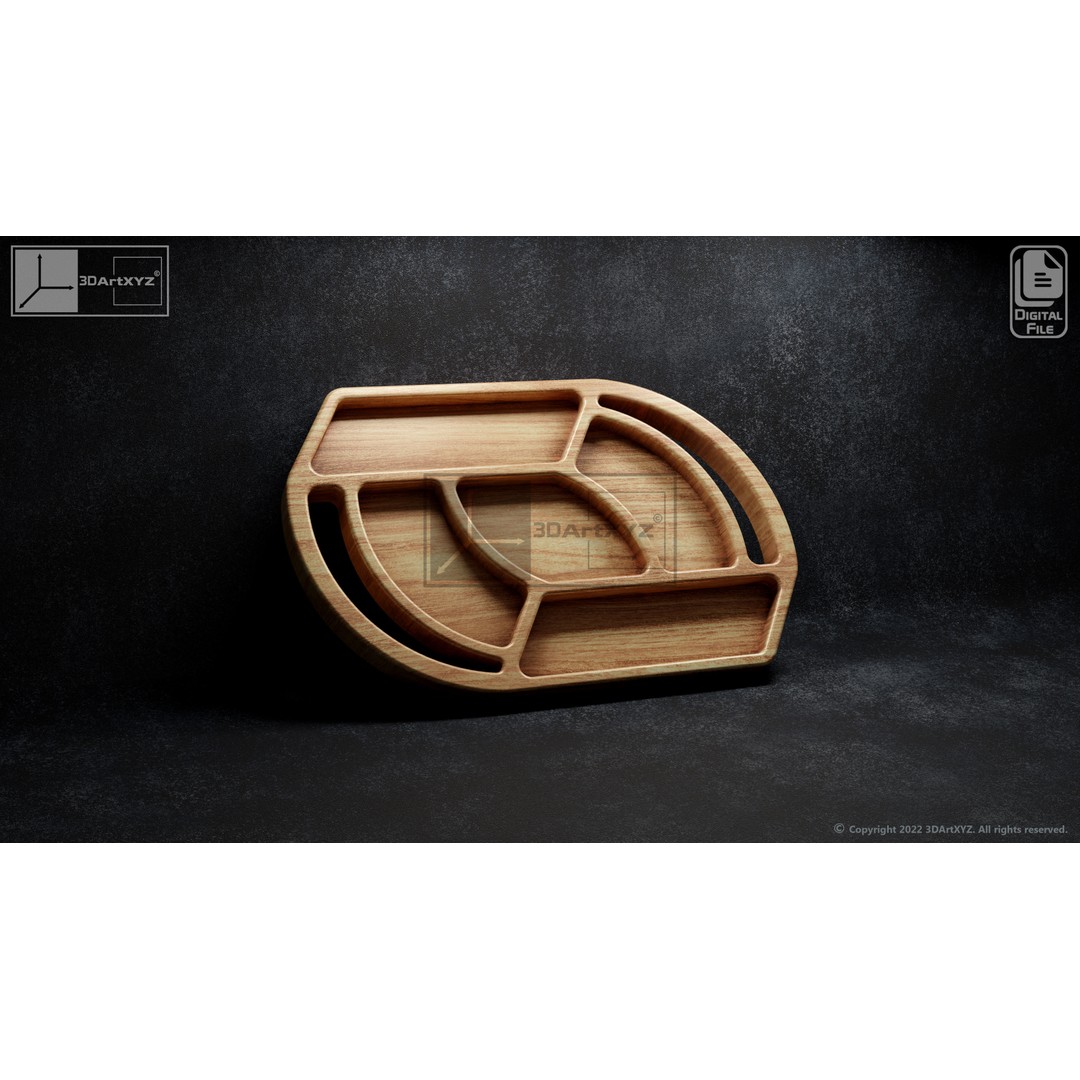 Serving Trays 3D Model – CNC Files for Wood, SVG, DXF, EPS, AI, PDF - View 5
