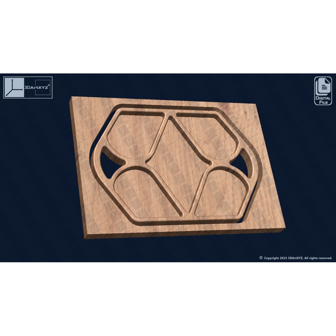 Serving Trays 3D Model – CNC Files for Wood, SVG, DXF, EPS, AI, PDF - View 7
