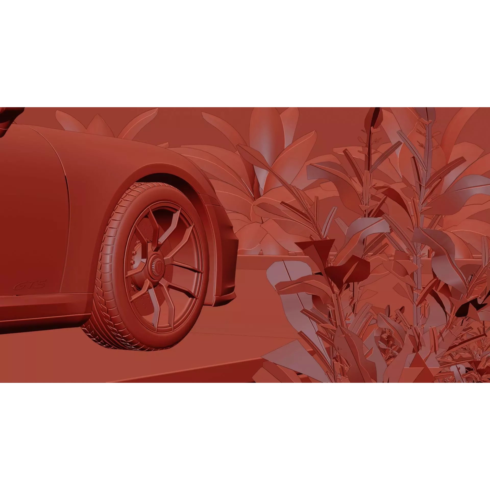 Luxury Driveway - Low-Poly Game-Ready 3D Model - View 11