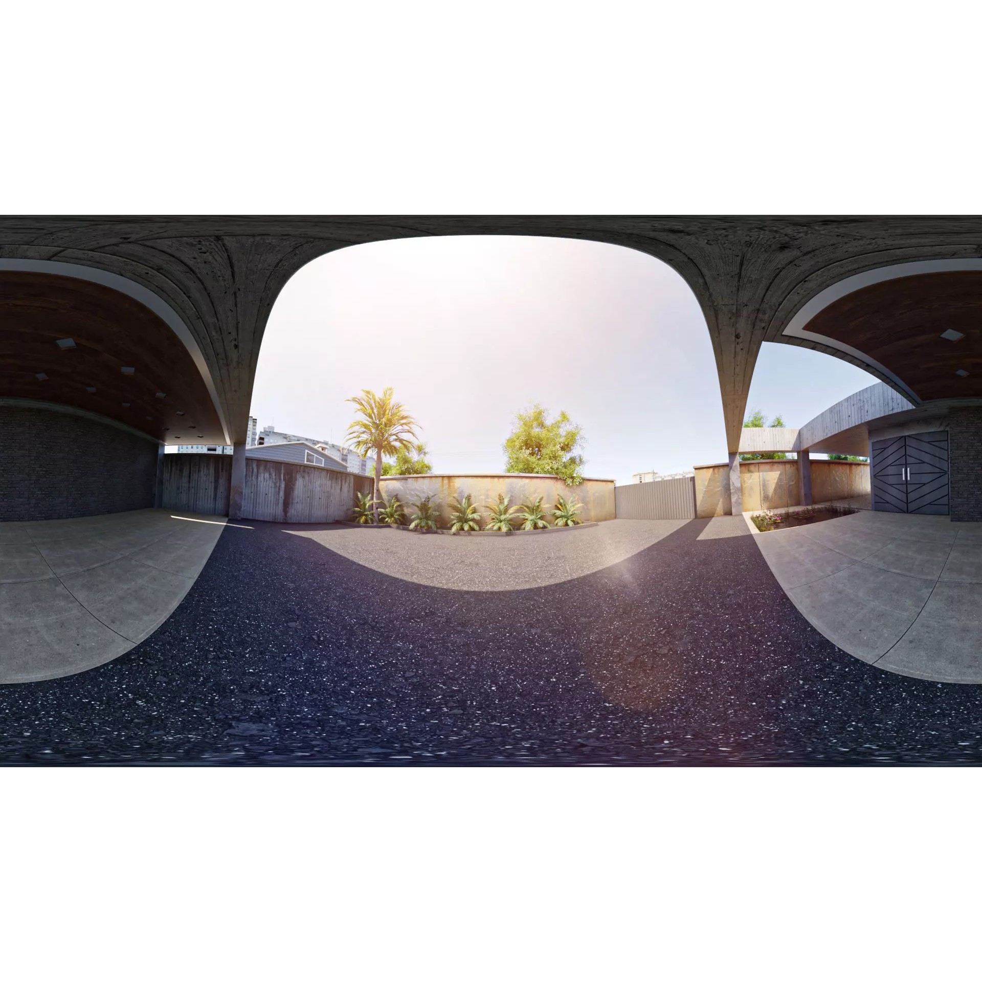 Luxury Driveway - Low-Poly Game-Ready 3D Model - View 12