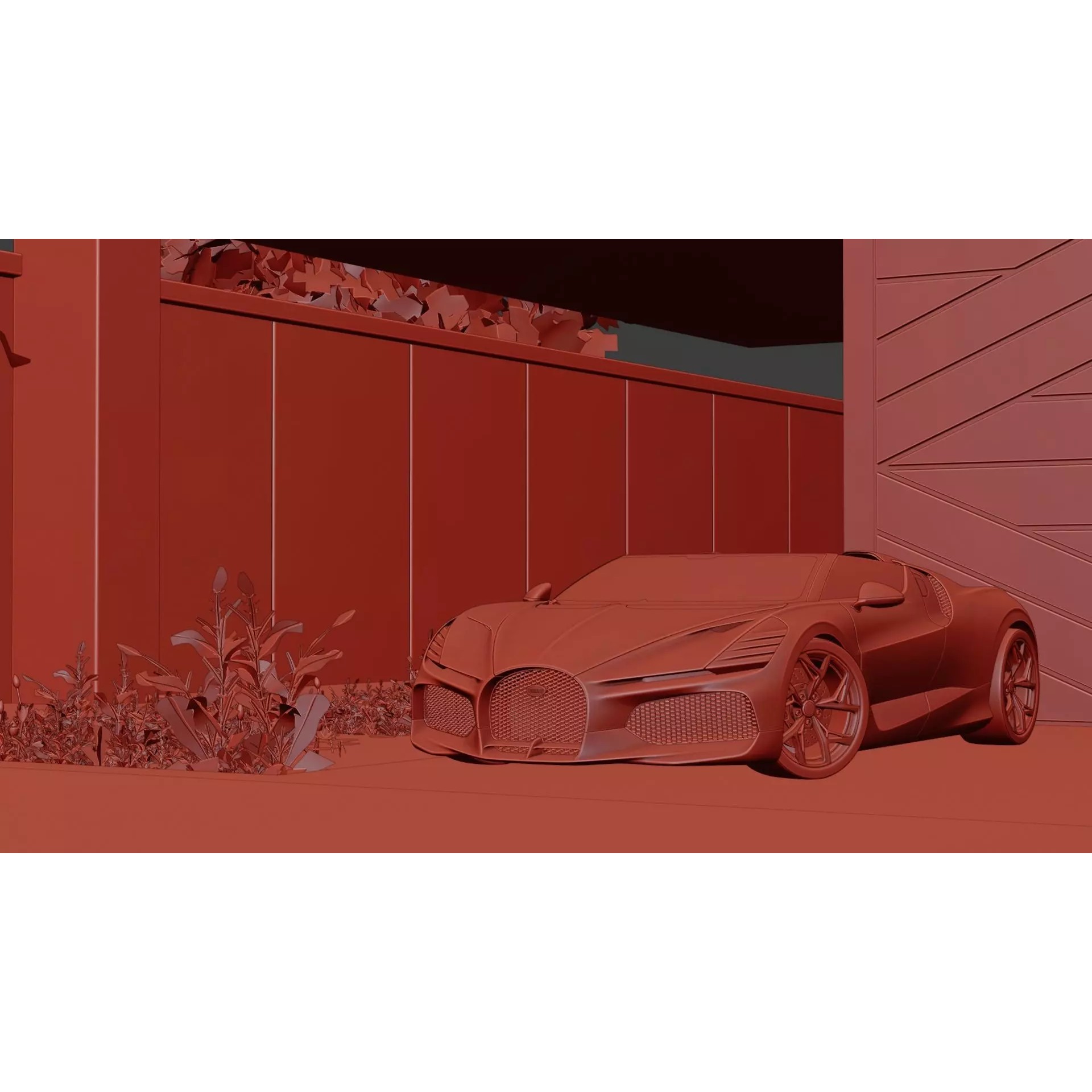 Luxury Driveway - Low-Poly Game-Ready 3D Model - View 7