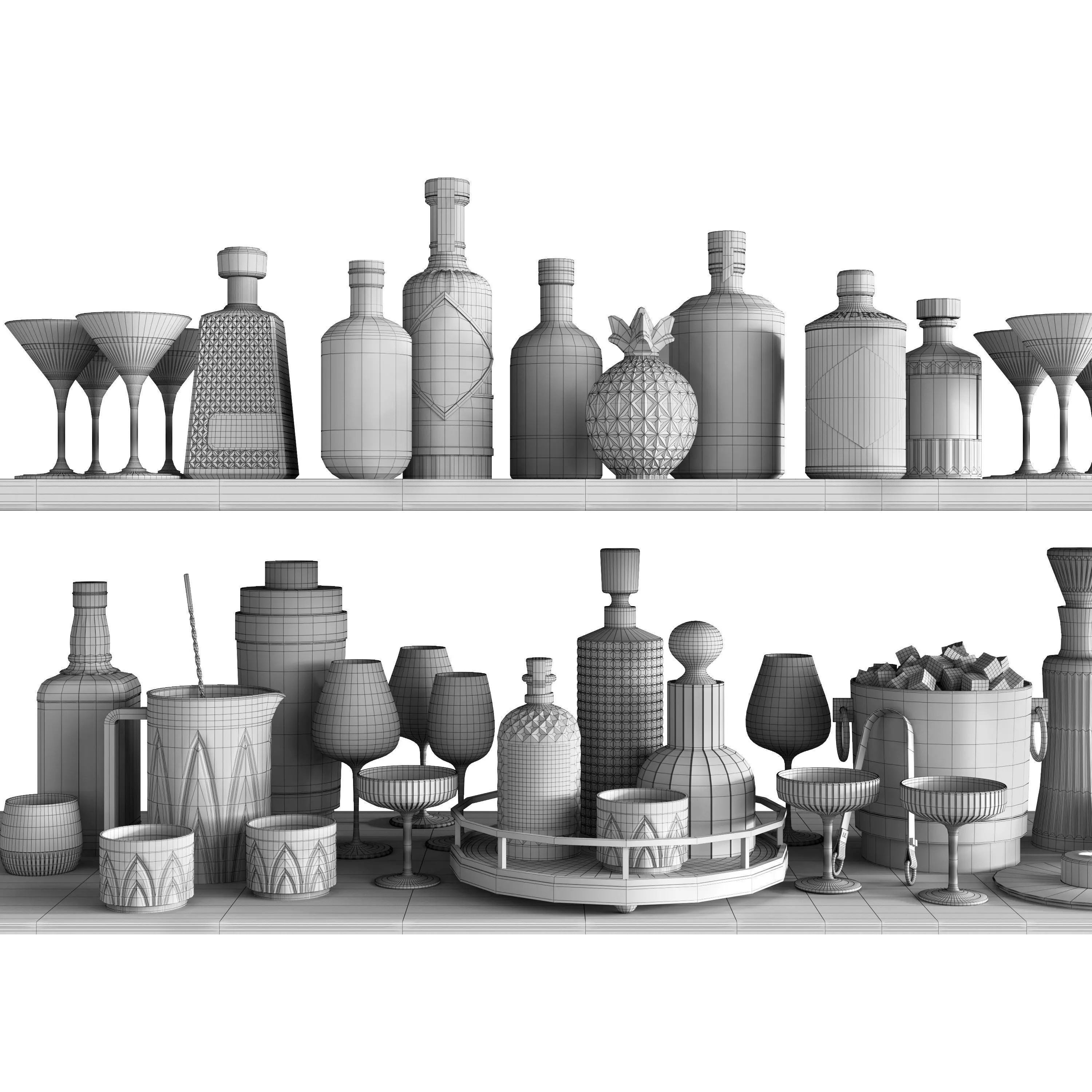 Bar Set - Game-Ready 3D Model