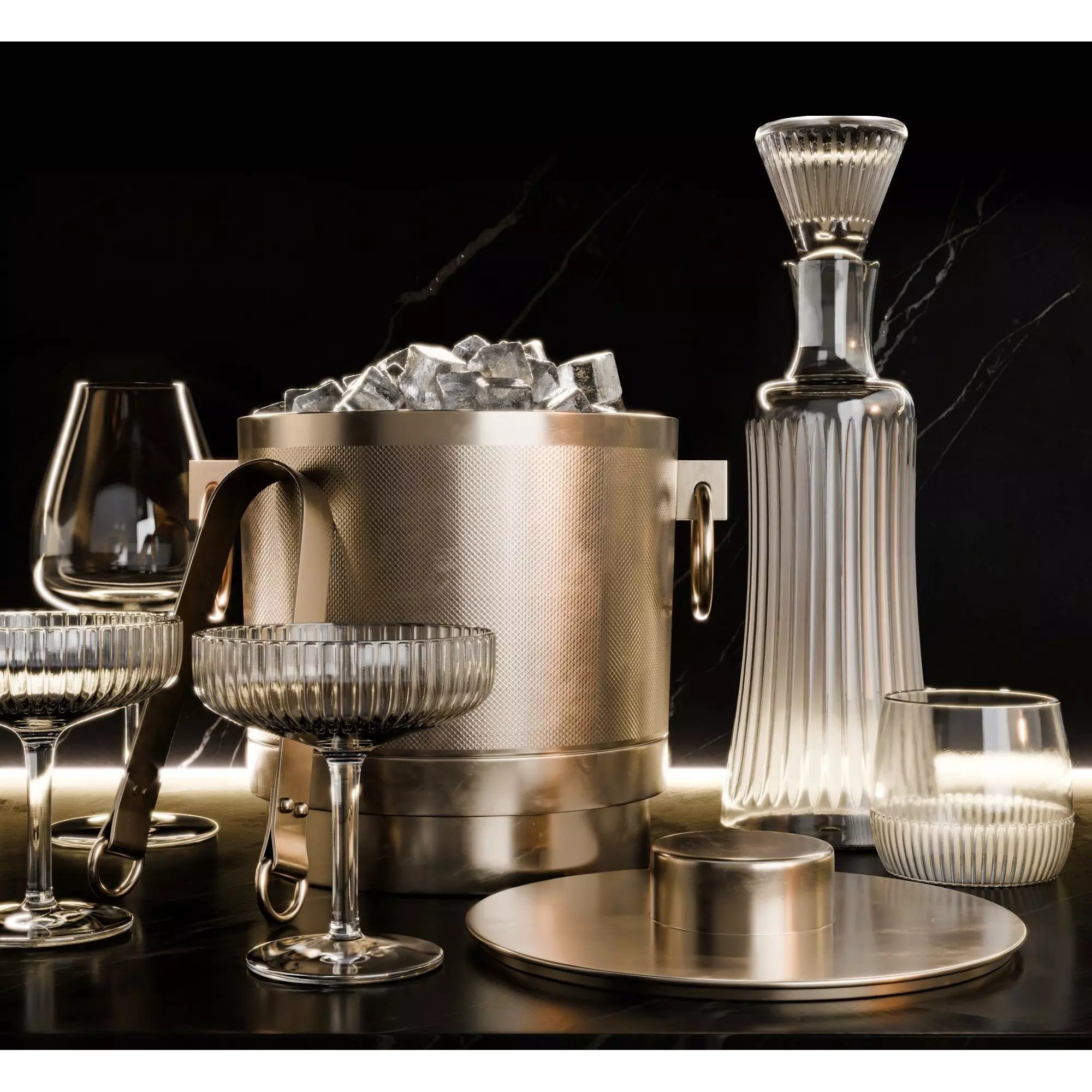 Bar Set - Game-Ready 3D Model - View 13