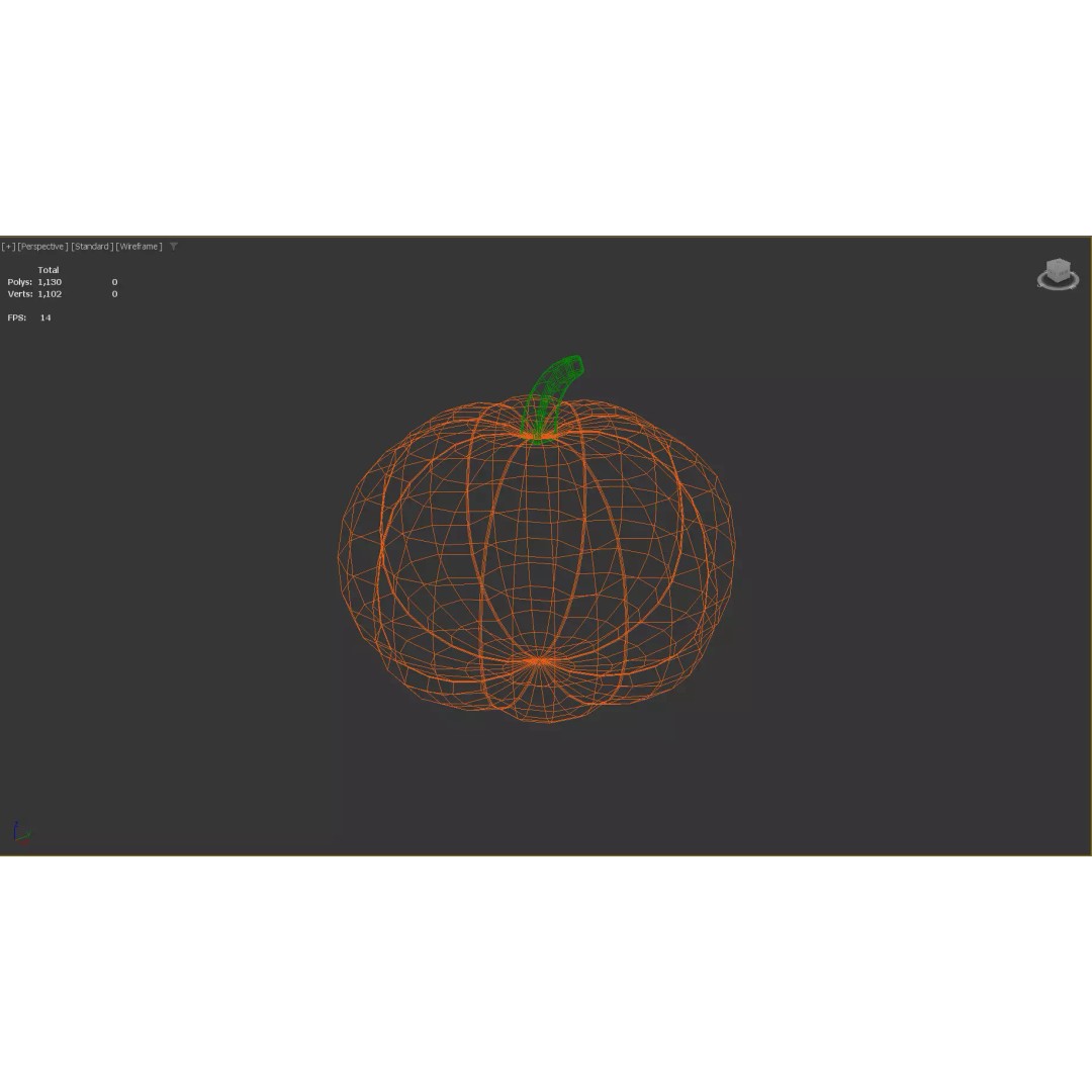 Stylized Pumpkin 3D Model – Low Poly Game Asset, FBX with PBR Textures - View 13