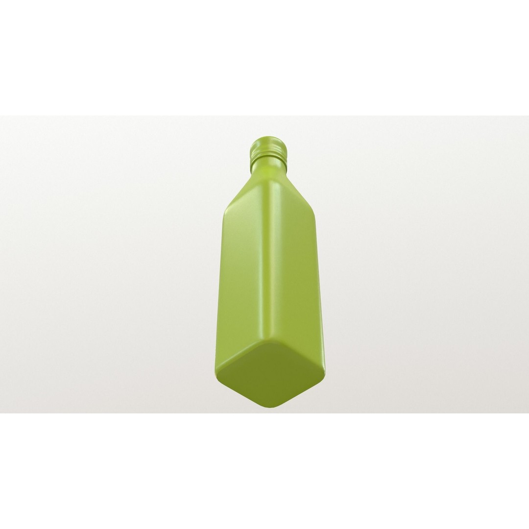 Olive Bottle 3D Model – Low Poly Editable Label, PBR Textures, FBX - View 12
