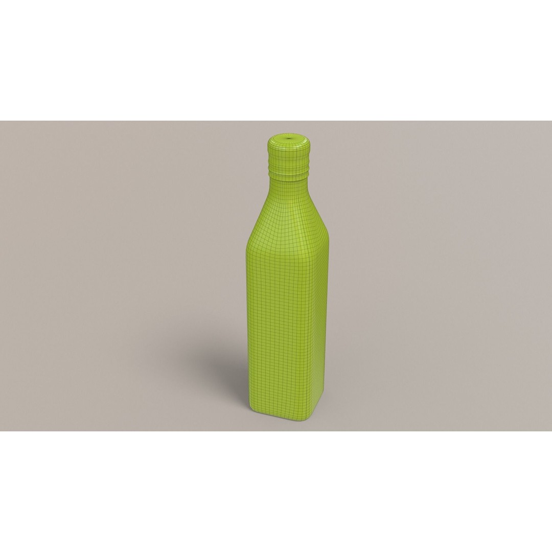 Olive Bottle 3D Model – Low Poly Editable Label, PBR Textures, FBX - View 13