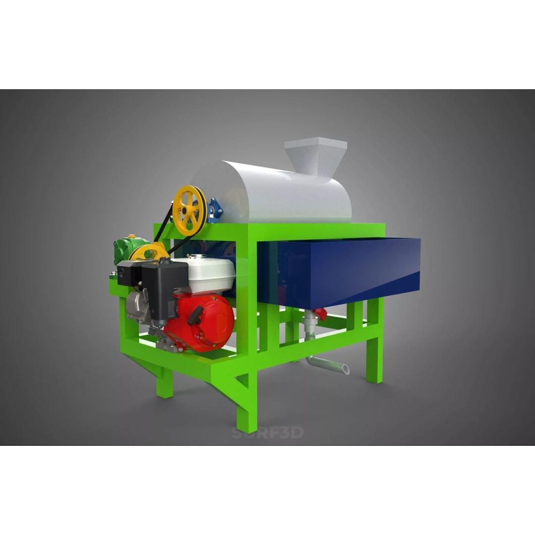 Sugar Palm Fruit Seed Peeler 3D Model – Industrial Machine, PBR Textures - View 11