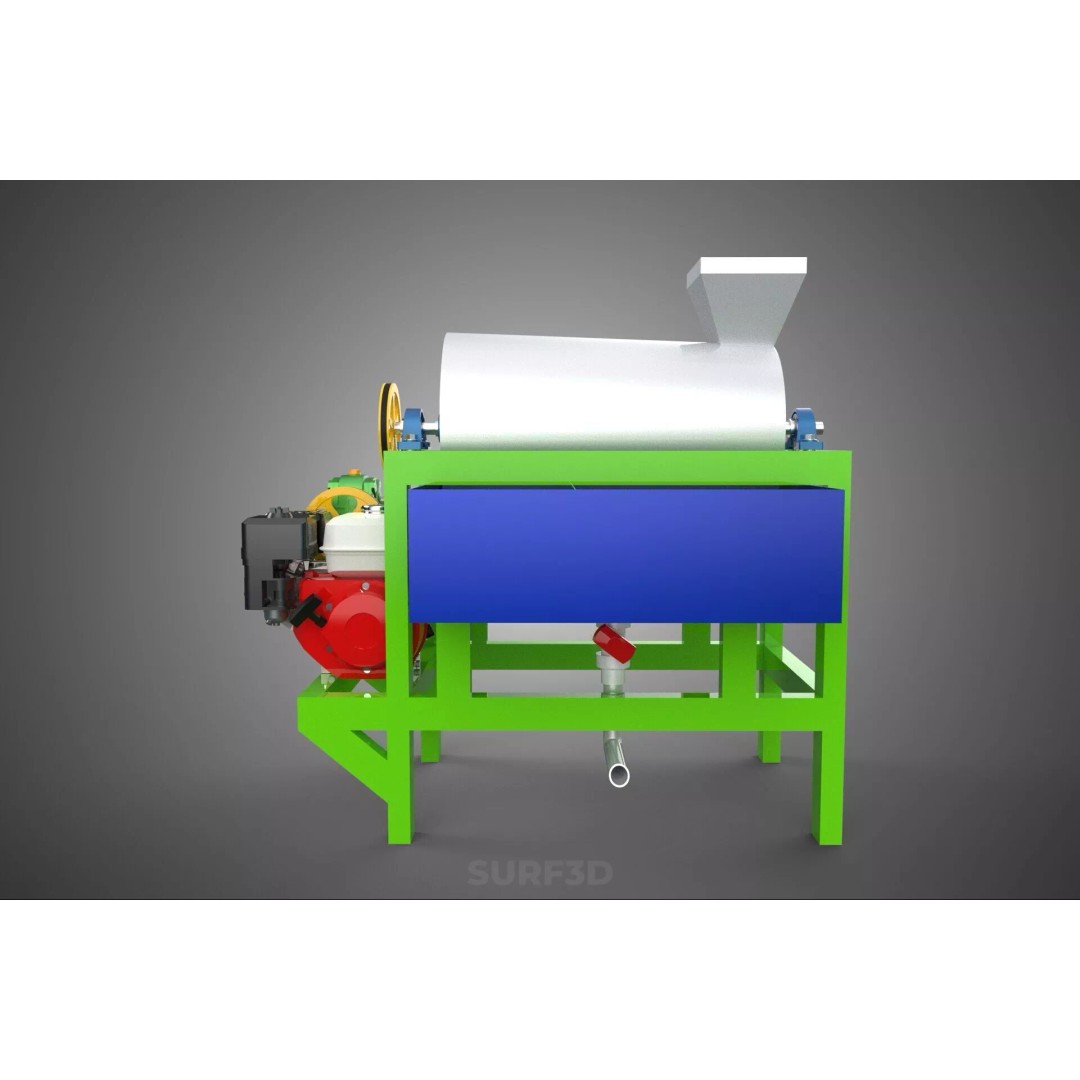 Sugar Palm Fruit Seed Peeler 3D Model – Industrial Machine, PBR Textures - View 12