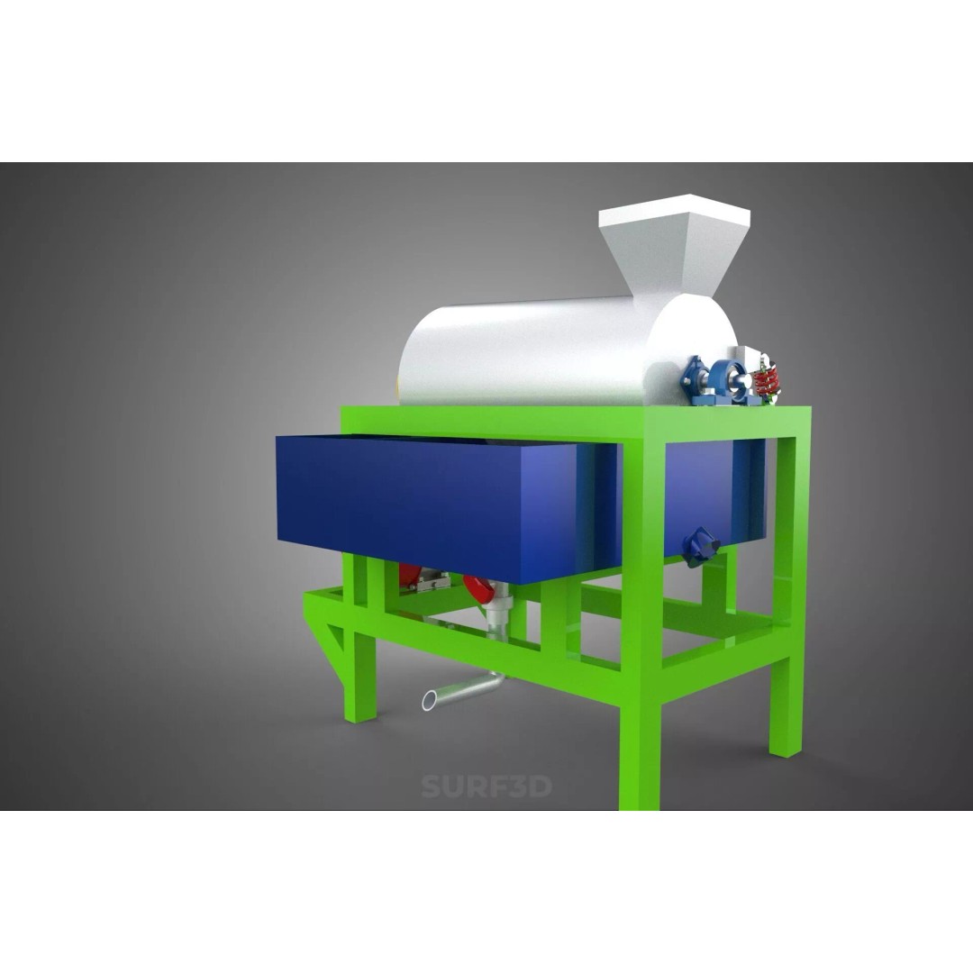 Sugar Palm Fruit Seed Peeler 3D Model – Industrial Machine, PBR Textures - View 13