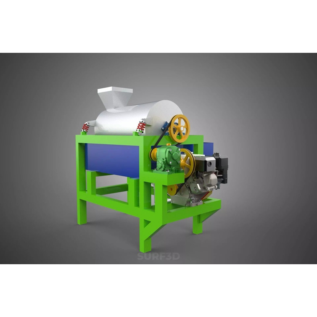 Sugar Palm Fruit Seed Peeler 3D Model – Industrial Machine, PBR Textures - View 16