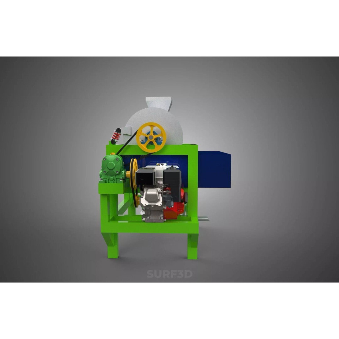 Sugar Palm Fruit Seed Peeler 3D Model – Industrial Machine, PBR Textures - View 17