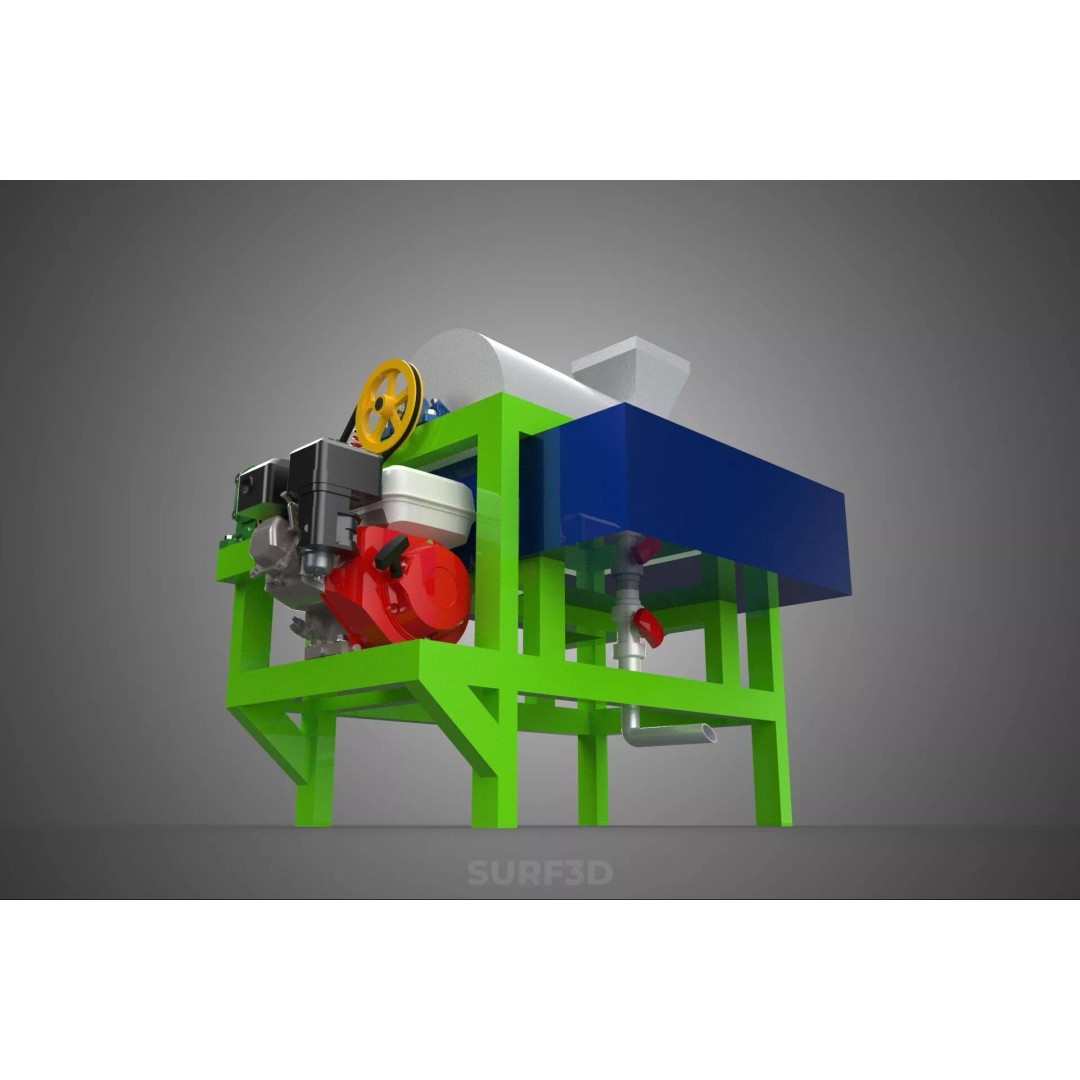 Sugar Palm Fruit Seed Peeler 3D Model – Industrial Machine, PBR Textures - View 18