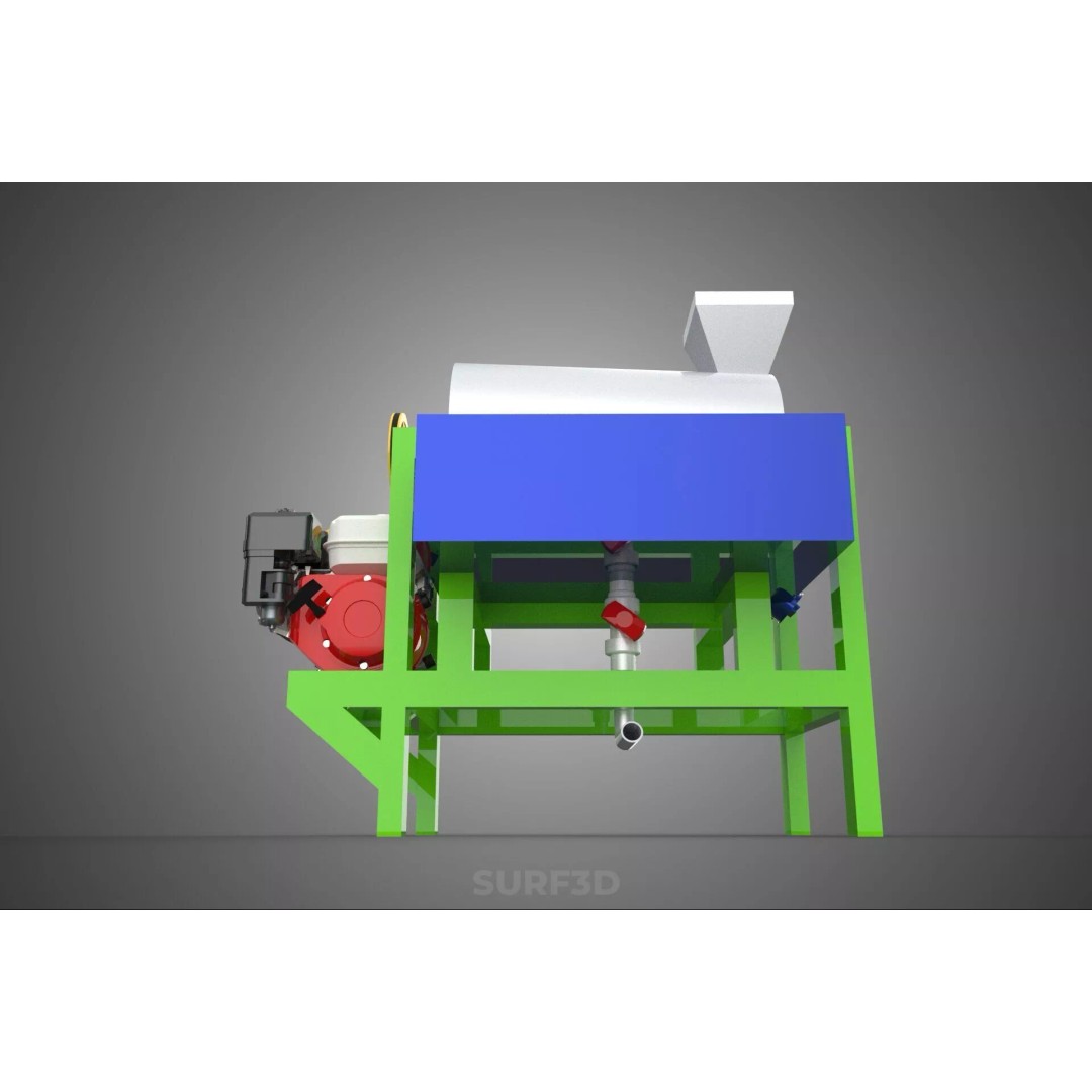 Sugar Palm Fruit Seed Peeler 3D Model – Industrial Machine, PBR Textures - View 19