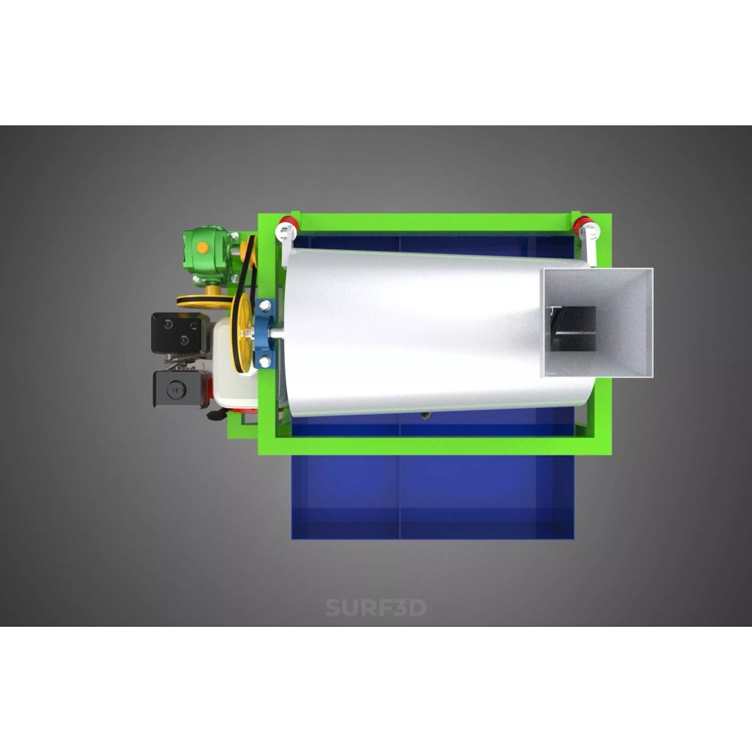 Sugar Palm Fruit Seed Peeler 3D Model – Industrial Machine, PBR Textures - View 25