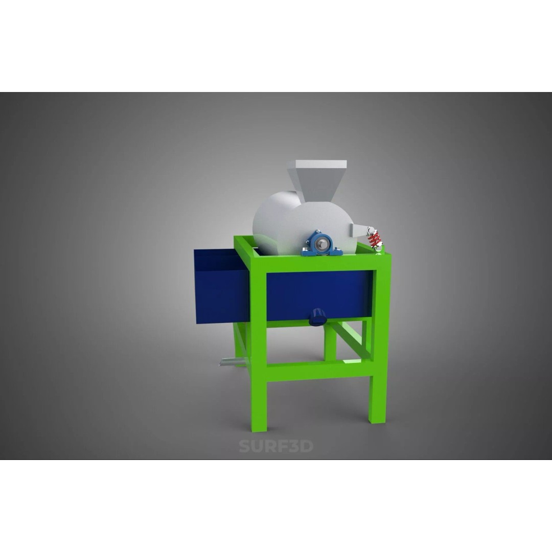 Sugar Palm Fruit Seed Peeler 3D Model – Industrial Machine, PBR Textures - View 26