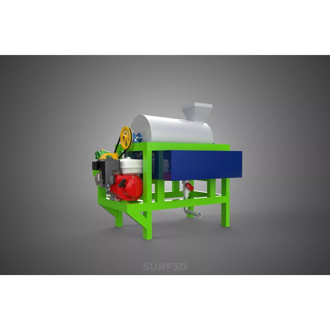 Sugar Palm Fruit Seed Peeler 3D Model – Industrial Machine, PBR Textures - View 29