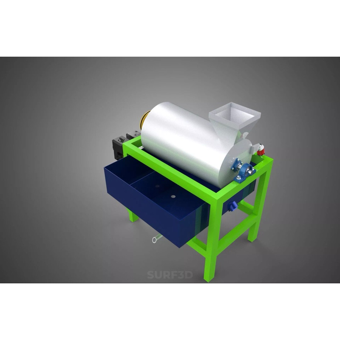 Sugar Palm Fruit Seed Peeler 3D Model – Industrial Machine, PBR Textures - View 5