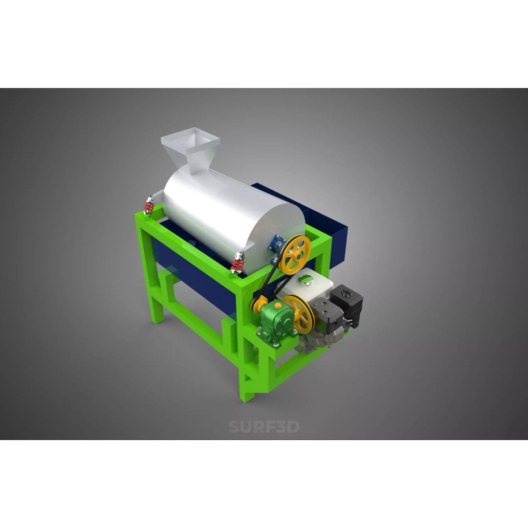 Sugar Palm Fruit Seed Peeler 3D Model – Industrial Machine, PBR Textures - View 9