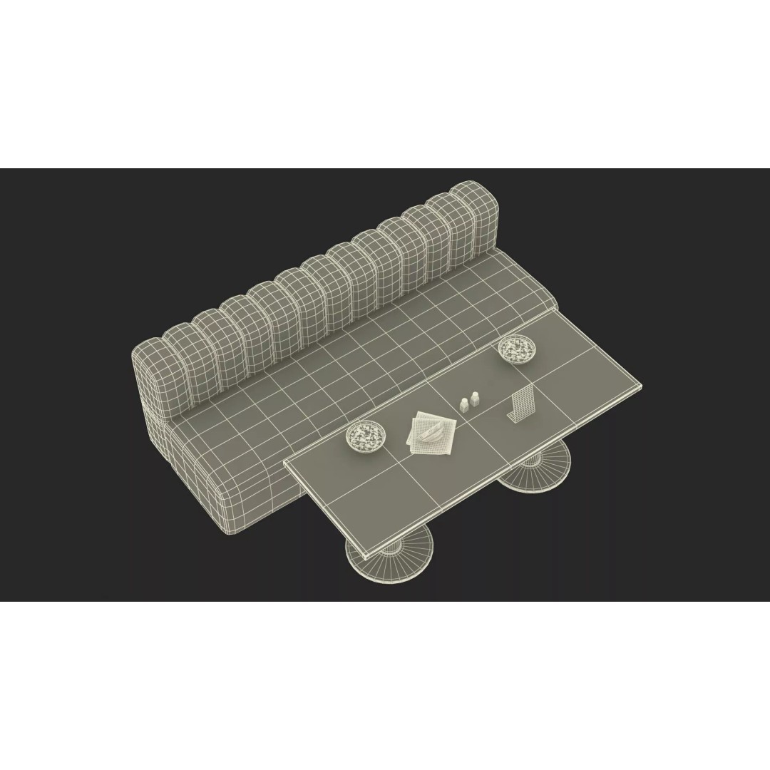 Vegetarian Cafe 3D Model – Modern Interior with PBR Textures, FBX - View 17