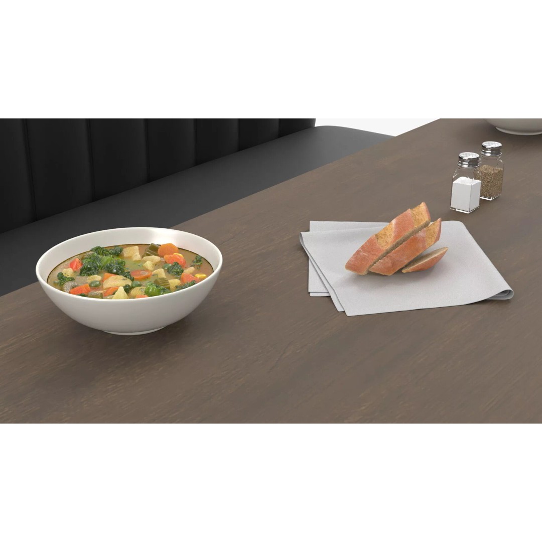 Vegetarian Cafe 3D Model – Modern Interior with PBR Textures, FBX - View 9