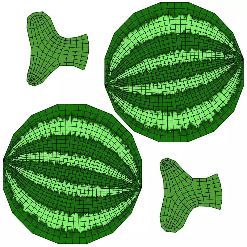 Watermelon 3D Model – Cartoon Style with PBR Textures, FBX, OBJ