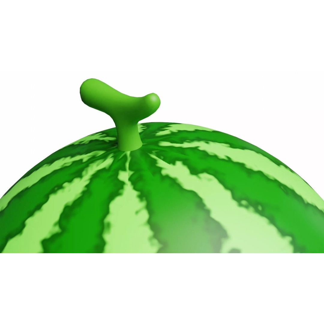 Watermelon 3D Model – Cartoon Style with PBR Textures, FBX, OBJ - View 6