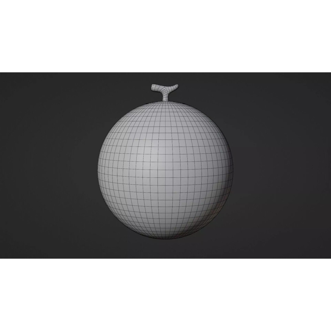 Watermelon 3D Model – Cartoon Style with PBR Textures, FBX, OBJ - View 8
