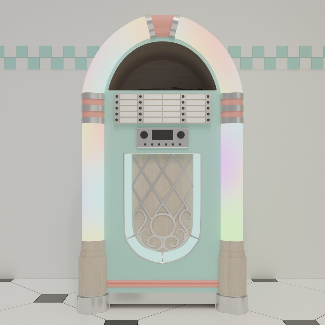 American Diner 3D Model – Retro Interior Asset, Blender, FBX - View 13