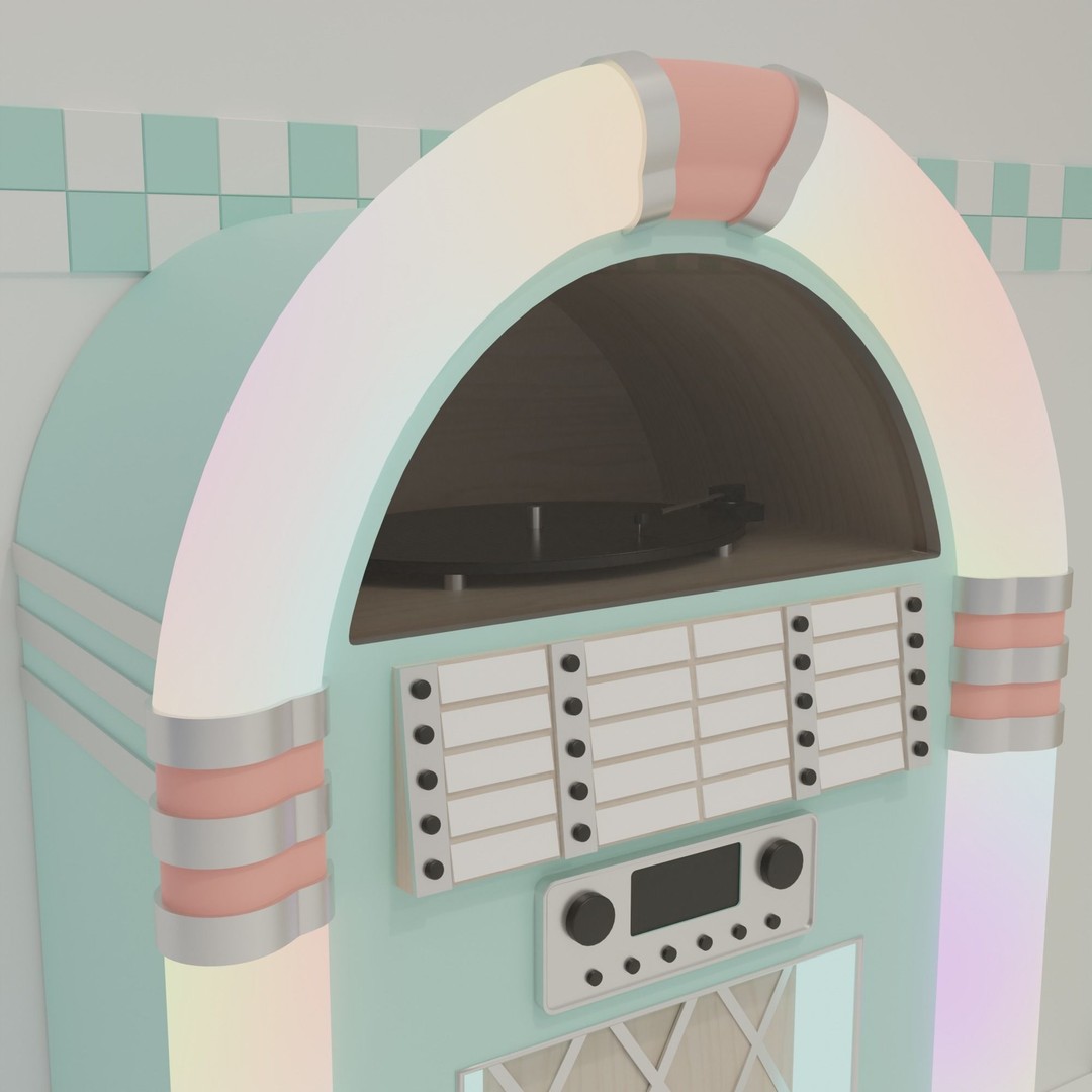 American Diner 3D Model – Retro Interior Asset, Blender, FBX - View 14