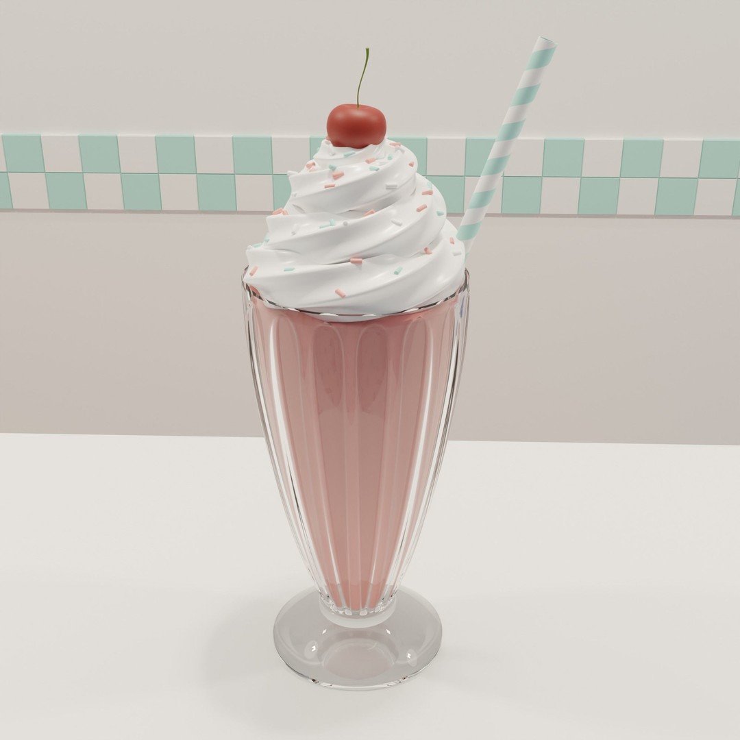 American Diner 3D Model – Retro Interior Asset, Blender, FBX - View 19