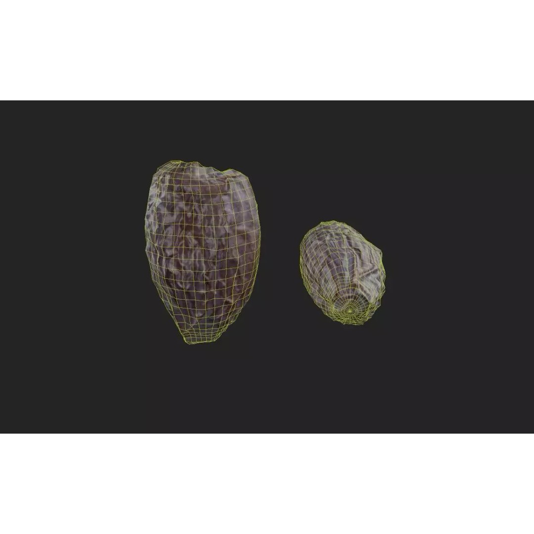 Date M04 3D Model – Low Poly Realistic Food Asset, FBX - View 3