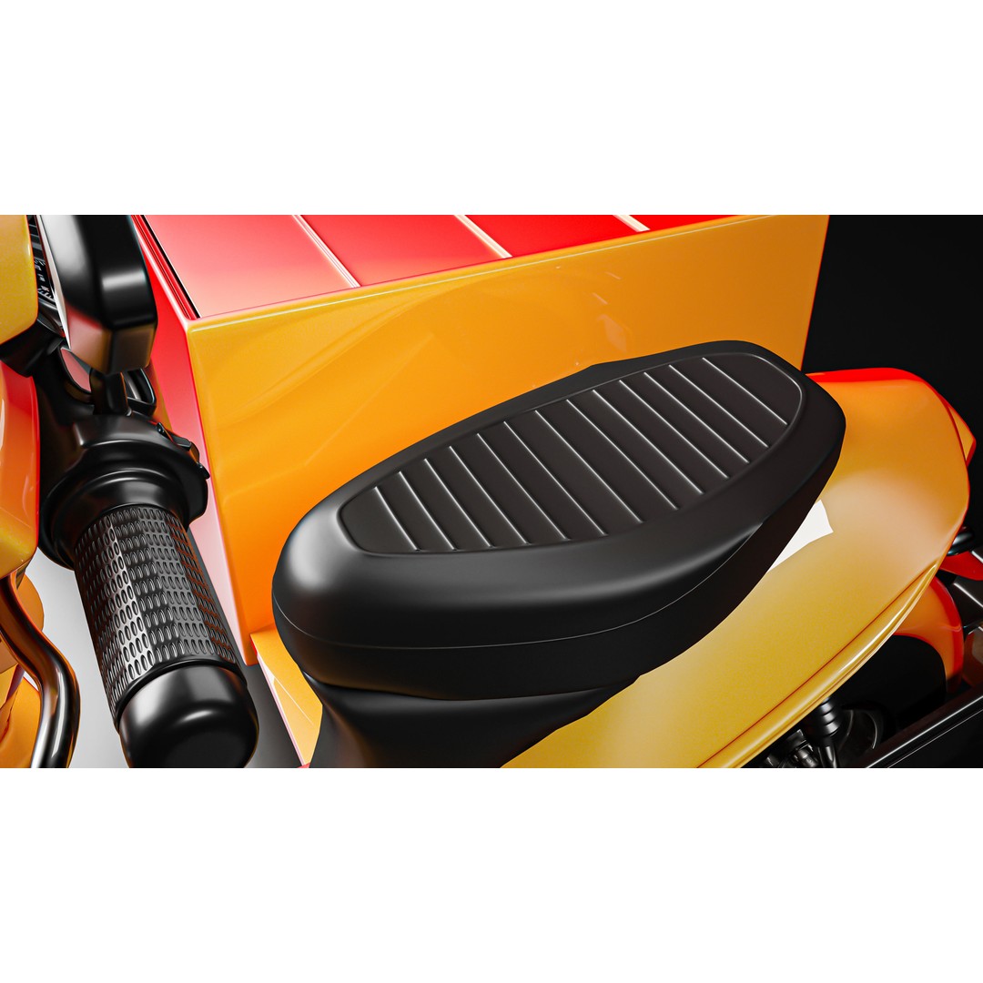 Food Cart Scooter 3D Model – Low Poly Game Asset, FBX/OBJ - View 8