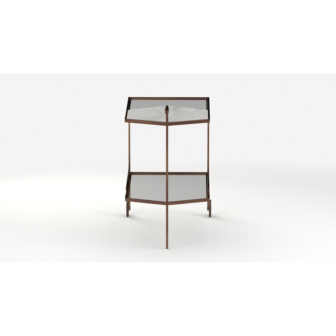 Man of Parts Gin Lane Bar Cart 3D Model – Elegant Mobile Storage, FBX - View 10