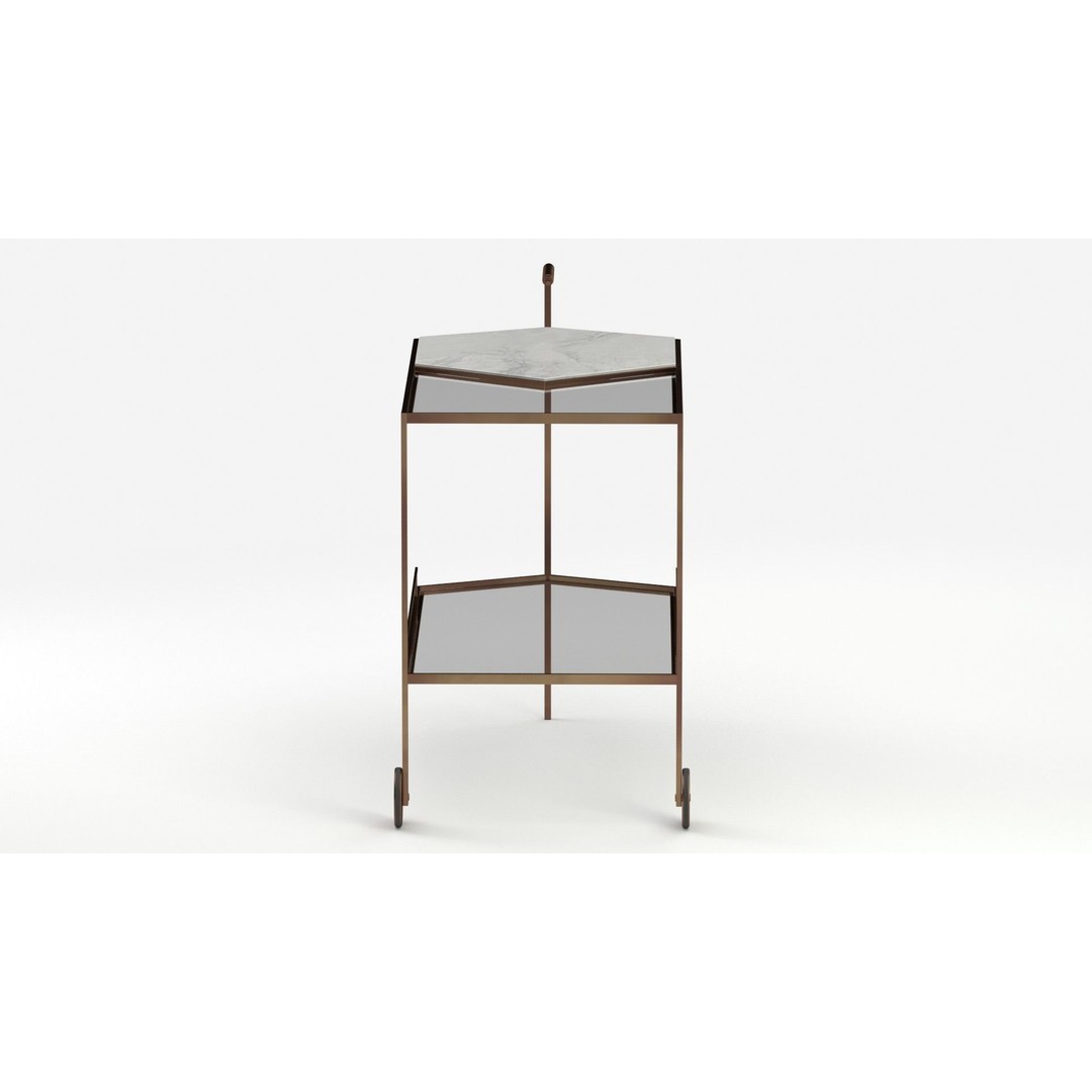 Man of Parts Gin Lane Bar Cart 3D Model – Elegant Mobile Storage, FBX - View 16