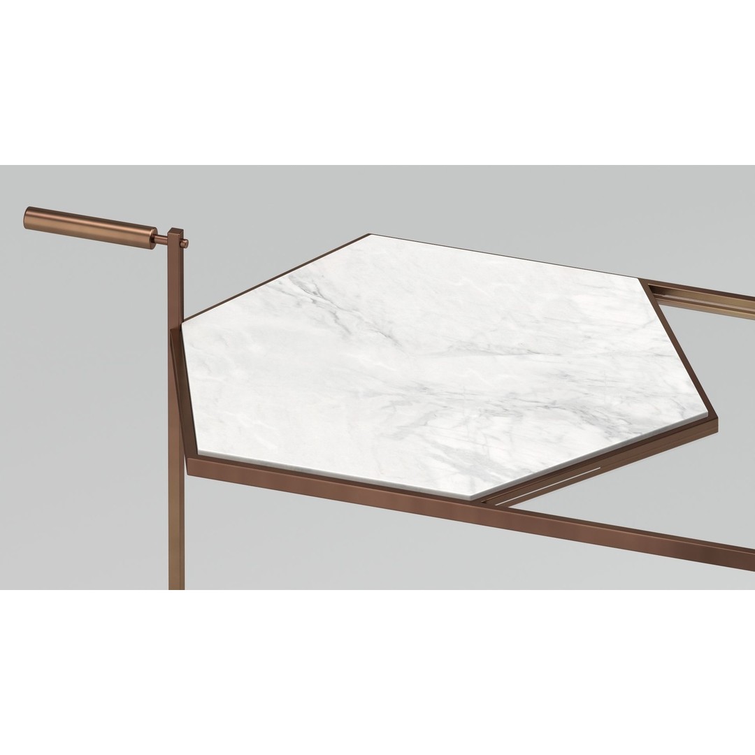 Man of Parts Gin Lane Bar Cart 3D Model – Elegant Mobile Storage, FBX - View 3