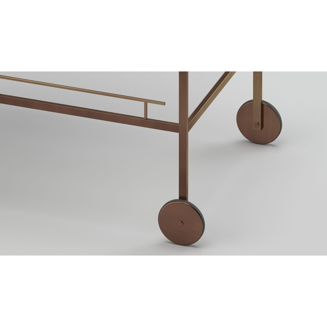 Man of Parts Gin Lane Bar Cart 3D Model – Elegant Mobile Storage, FBX - View 4