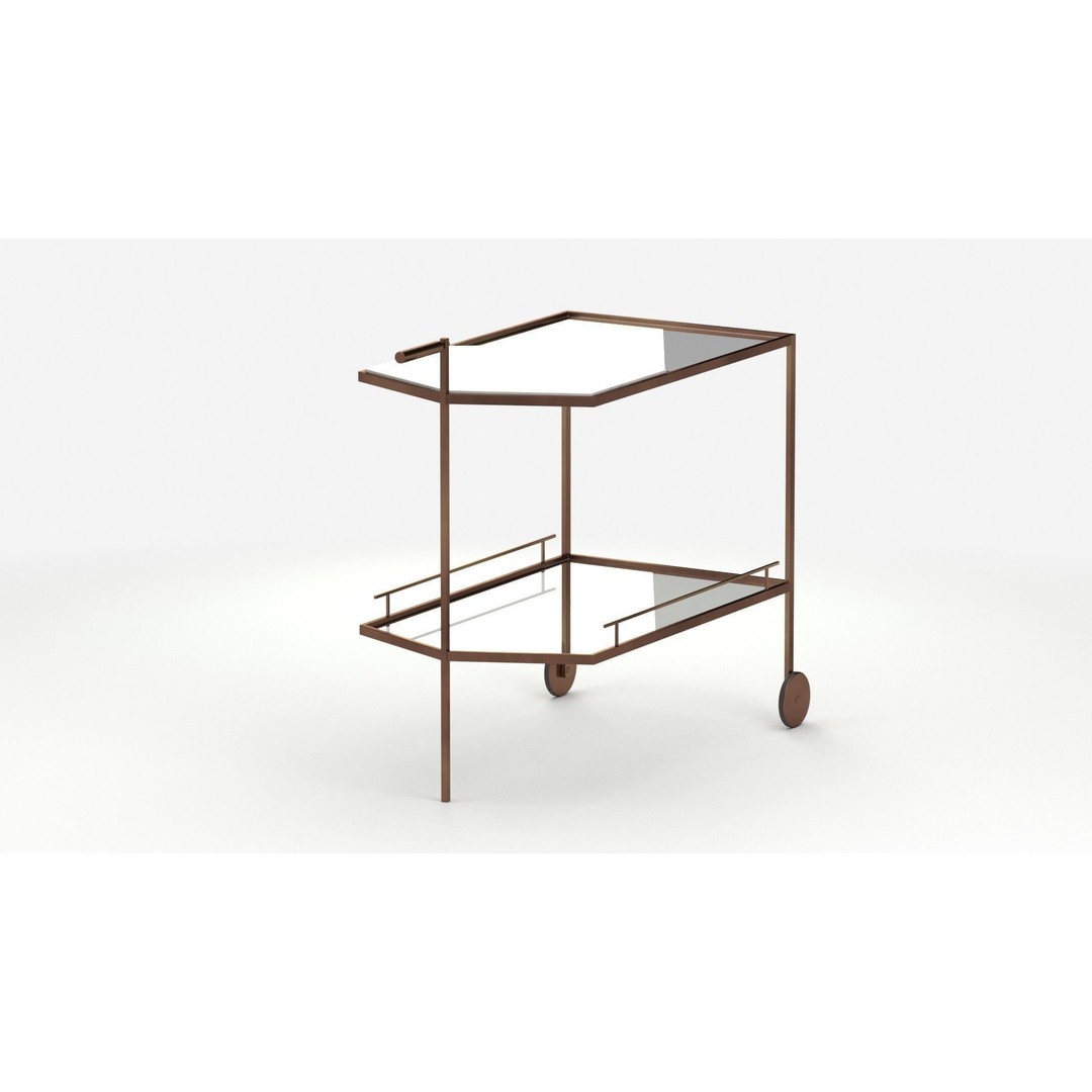 Man of Parts Gin Lane Bar Cart 3D Model – Elegant Mobile Storage, FBX - View 9