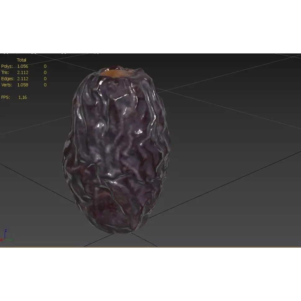 Date M07 3D Model – Low Poly Food Asset, PBR Textures, FBX - View 4