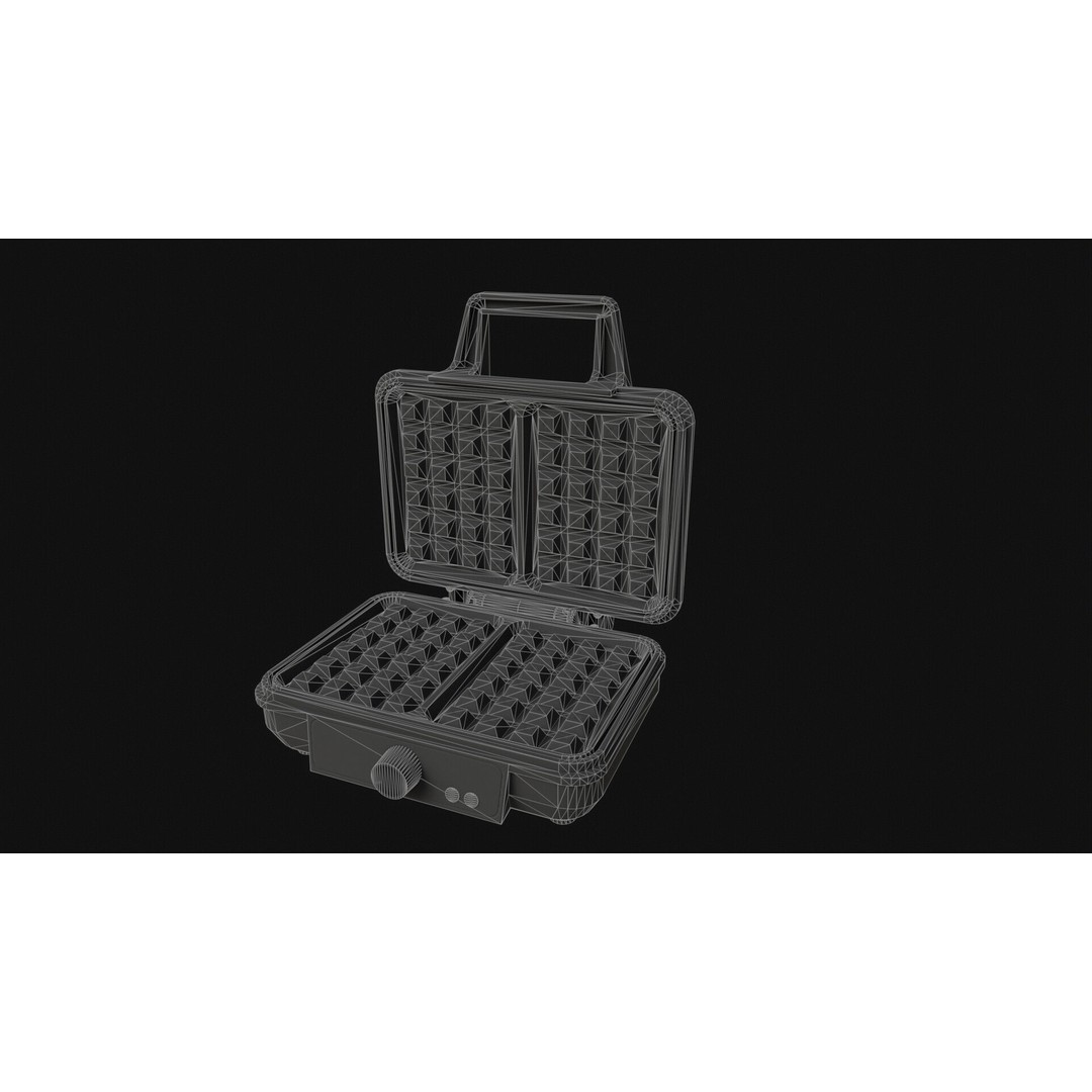 Waffle Maker 3D Model – Low Poly PBR Game Asset, FBX - View 10