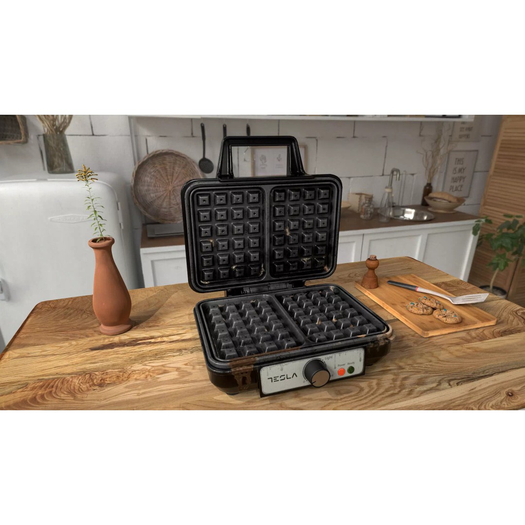 Waffle Maker 3D Model – Low Poly PBR Game Asset, FBX - View 2