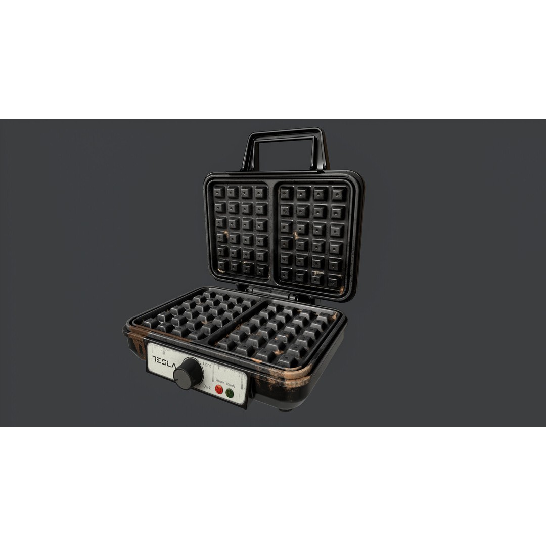 Waffle Maker 3D Model – Low Poly PBR Game Asset, FBX - View 4